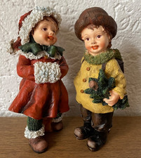 Weihnacht Figuren Winter Kinder Winterkinder älter Junge Bäumchen Mädchen Muff