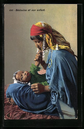 Ansichtskarte bedouine son - bedouine, et