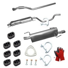 Komplette Auspuff + Anbausatz
