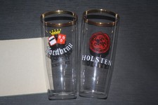 2 Stück Bierglas mit Goldrand