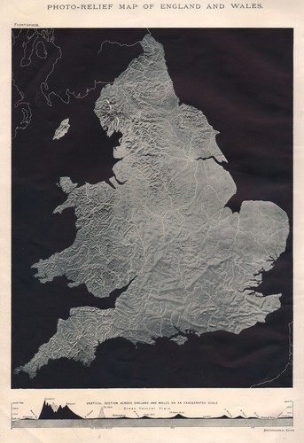 Foto reliefkarte england und - foto-reliefkarte,