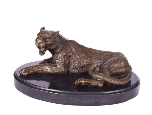 Leopard bronze figur raubkatze - leopard,