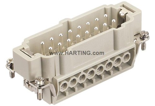 Harting han 16e - 16e, stifteinsatz