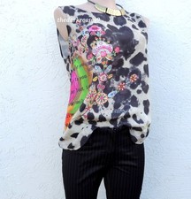 Desigual satin top shirt bunt - satin,