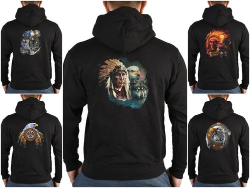 Indianer zip kapuzensweater - indianer,