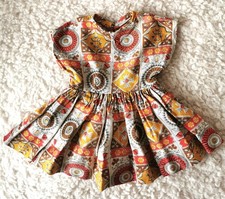 süsses 50er Jahre  Puppenkleid Baumwolle  f.Käthe Kruse Puppe o.a.