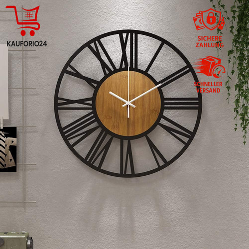 Runde wanduhr schwarz cm - wanduhr,