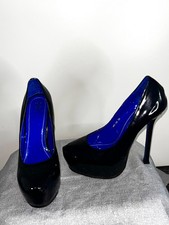 Valentino Giaro High Heels Schwarz Lackleder Sexy Plateau Pumps Gr39 Edel 