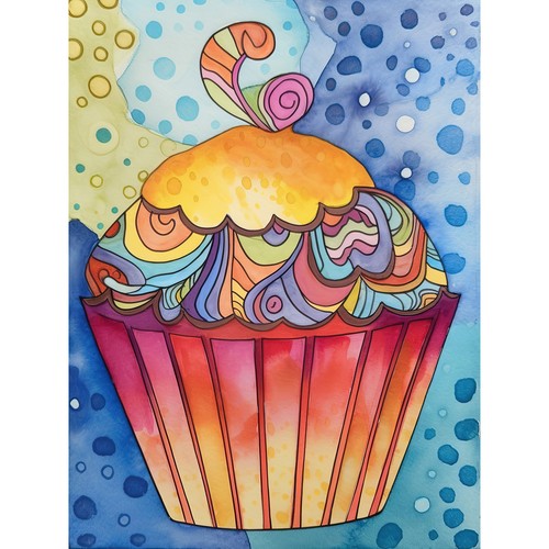 Cupcake bunte zuckerguss - cupcake,