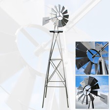 Windrad 245cm silberfarben - us,
