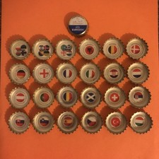 Bitburger Kronkorken EM 2024 - KOMPLETTER SATZ 24/24 Stück / Sorte: Pils