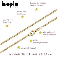 Edle Goldkette Panzerkette