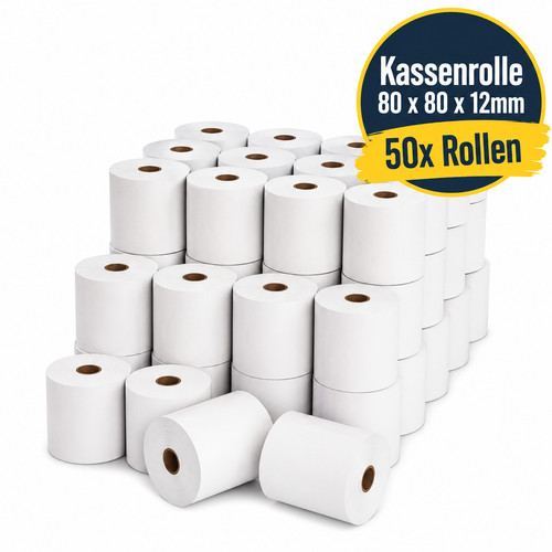 Kassenrollen 80mm 50x stück - kassenrollen,