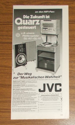 Seltene werbung vintage jvc - seltene,
