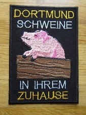 Schalke Aufnäher / Patch: Dortmund Schweine in ihrem Zuhause