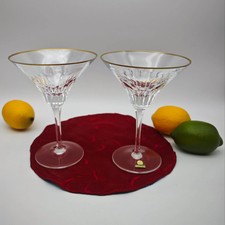 2x Martini Glas Goldrand