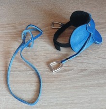Blaues Sattelset Breyer Leder