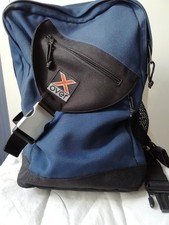 X-OVER Rucksack blau mit vielen Details