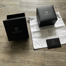 Versace Uhrenbox Schuck Geschenkbox im Karton, Schachtel Etui Karte/Staubbeutel