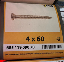 SWG  Ankernägel 4x60mm 250Stück  Nägel / Cont2Pal12