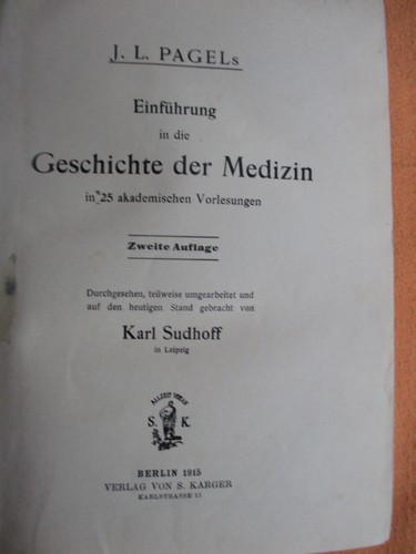 Pagel geschichte der medizin - pagel,