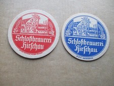 2 alte Bierdeckel Schloßbrauerei Hirschau