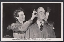 London Postcard - Madame Tussaud's Waxworks - President Harry Truman  RT2436