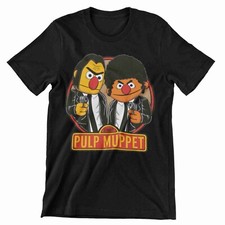 Pulp Muppet Fiction Ernie und Bert T-Shirt Sesame Movie T Shirt Kult Fun  #F26