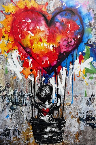 Art universe leinwandbild love - art,