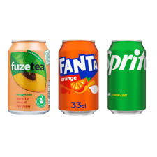 Fuze Tea Peach , Fanta Orange & Sprite  je 24 x 0,33l Dose (ingesamt 72 x 0,33l)