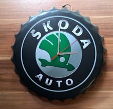 Kronkorken Uhr Skoda ca.40cm 