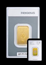Goldbarren 10 Gramm/999.9 Kinebar „Heraeus“ In Blisterkarte mit Zertifikat