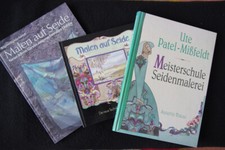 Set 3 Bücher Seidenmalerei