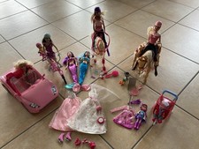 Große Barbie Sammlung Konvolut (mit Pferden, Auto, Fahrrad,etc.) top!