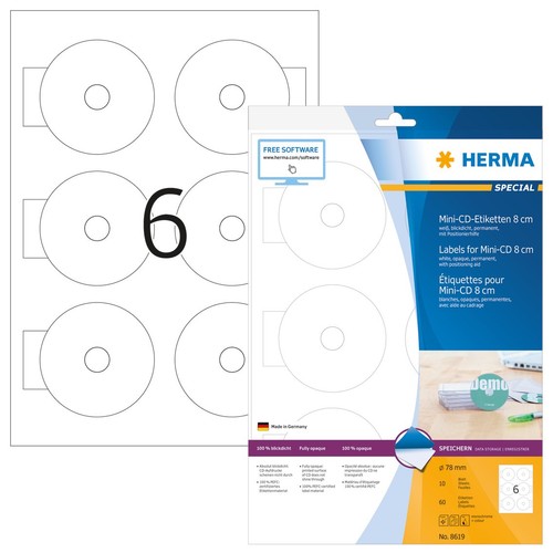 Herma mini dvd - herma, cd/dvd