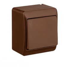 Aufputzsteckdosen Steckdose Schalter Schuko braun Feuchtraum IP44 Aufputz Außen