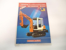 Takeuchi TB36 Raupenbagger Betriebsanleitung Bedienungsanleitung 1980/90er Jahre