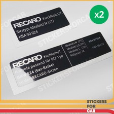 Recaro Sport Seats Sticker