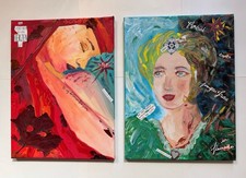 2-er Set Modern Acrylmalerei