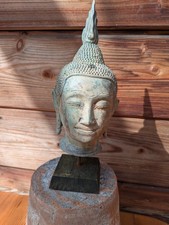 Buddha kopf bronze - buddha-kopf,