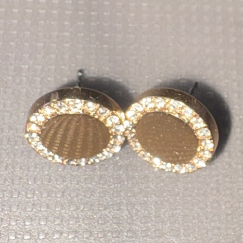 Runde ohrstecker silberfarben - runde,