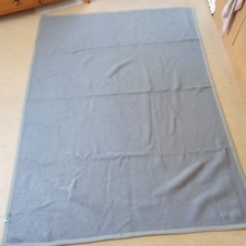 Wolldecke grau blau 190x135cm