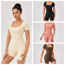 Damen Kurzarm Enge Overall