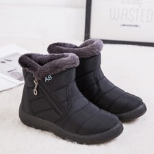 Damen Schneeschuhe Winter Wasserdicht Warm Stiefel Stiefeletten Flache SnowBoots