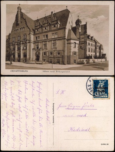 Ansichtskarte aschaffenburg - ansichtskarte,
