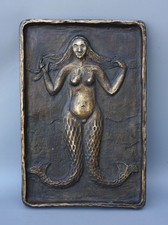Meerjungfrau Bronze Relief
