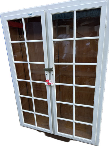 Alte holz vitrine - alte,
