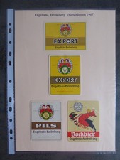 Bieretiketten, BW, Heidelberg, Engelbräu