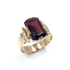 antiker 14kt Gold Ring Granat