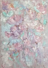 ölbild gemälde blumen - Ölbild,